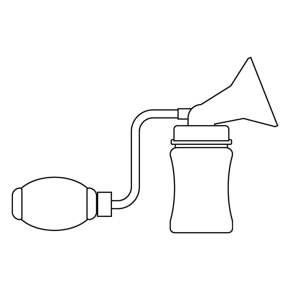 Breast milk sucker icon vector