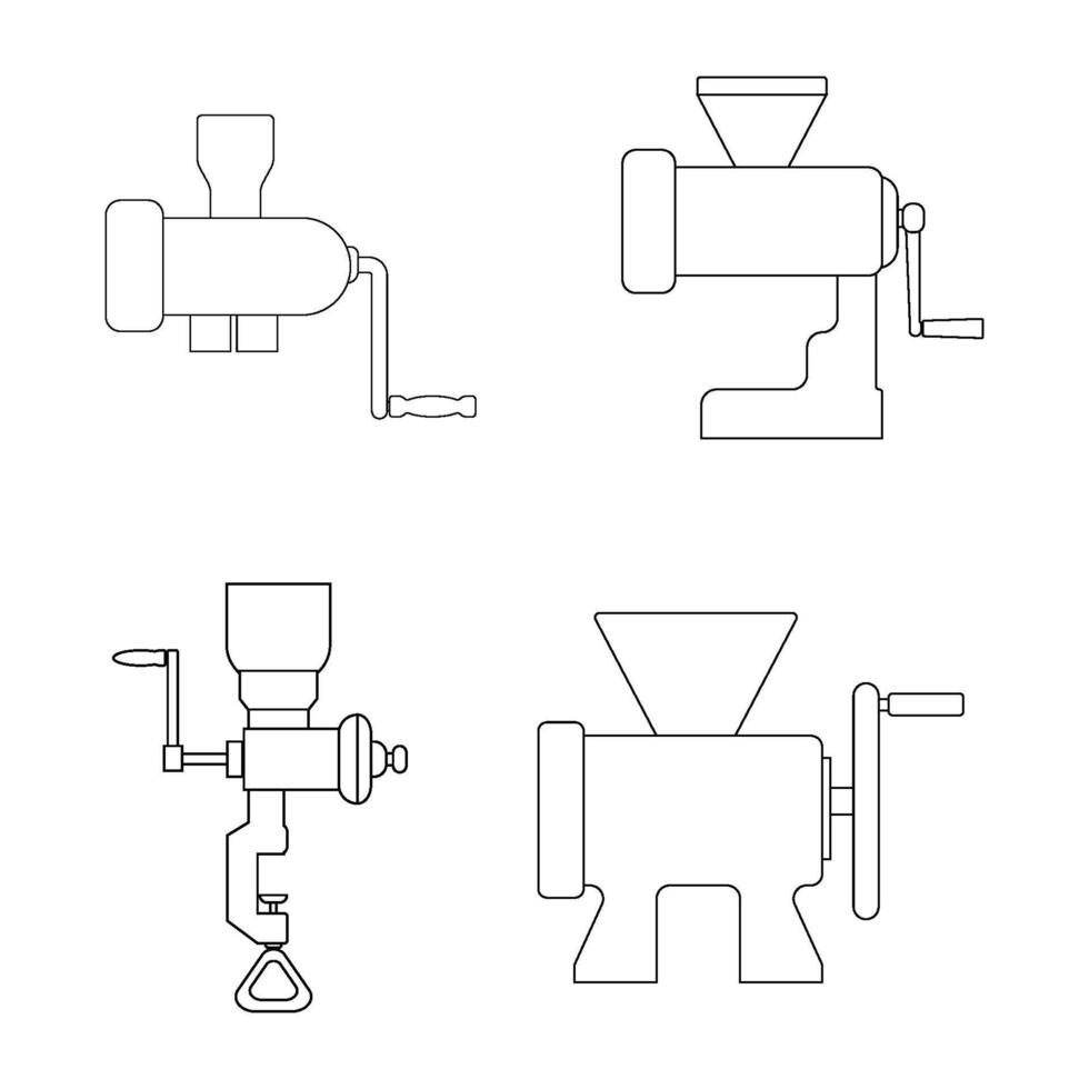 Manual Meat Grinder icon vector