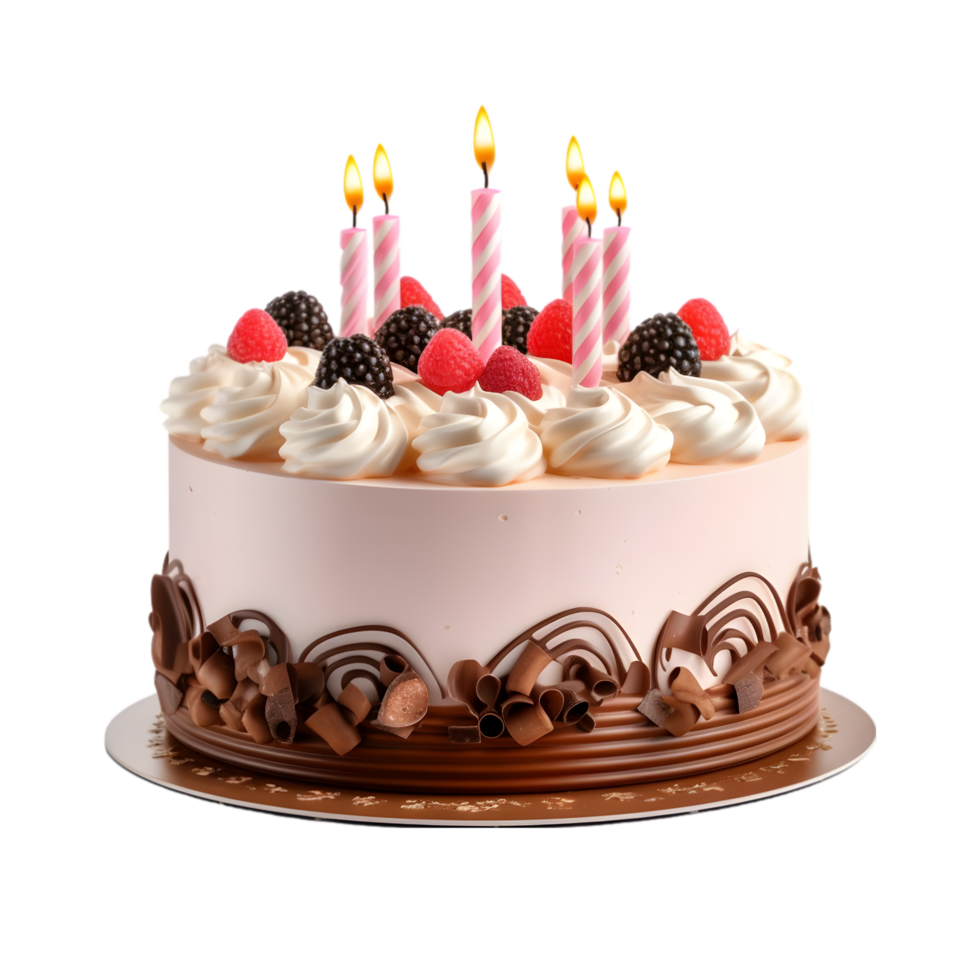 birthday cake with candles on it png
