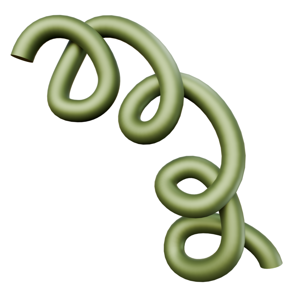 abstract 3d curvy scribble. png