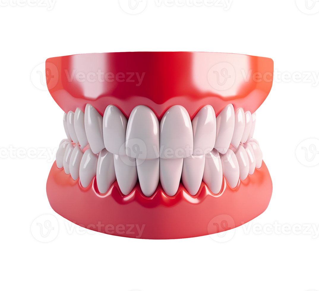teeth with jaw isolated png