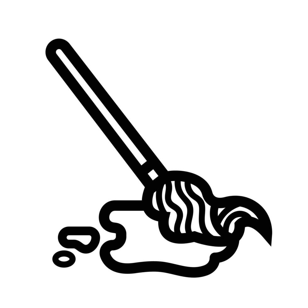 Floor mop icon illustration isolated on square white background. Simple flat outlined cartoon art styled drawing. vector