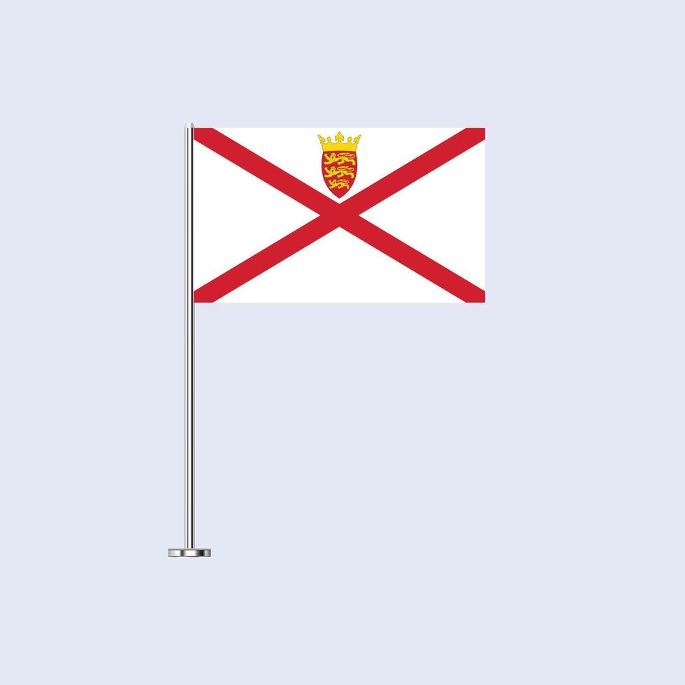 Isolated Jersey Table Flag on Pole, Jersey Flag Design for Print and Web vector