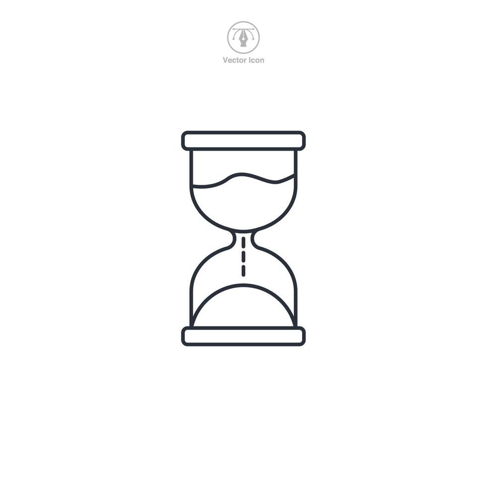 Hourglass icon symbol illustration isolated on white background vector