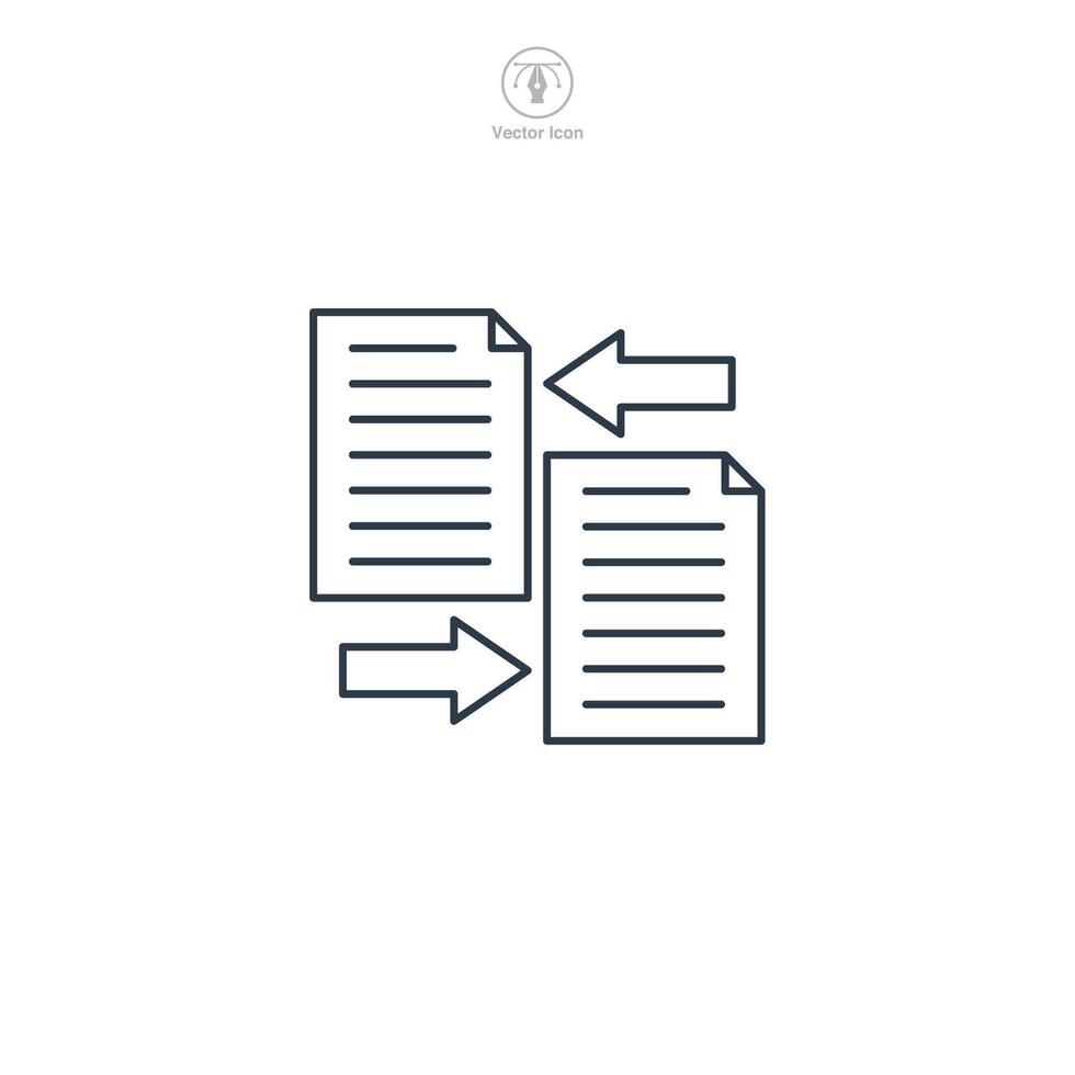 Data comparison icon symbol illustration isolated on white background vector