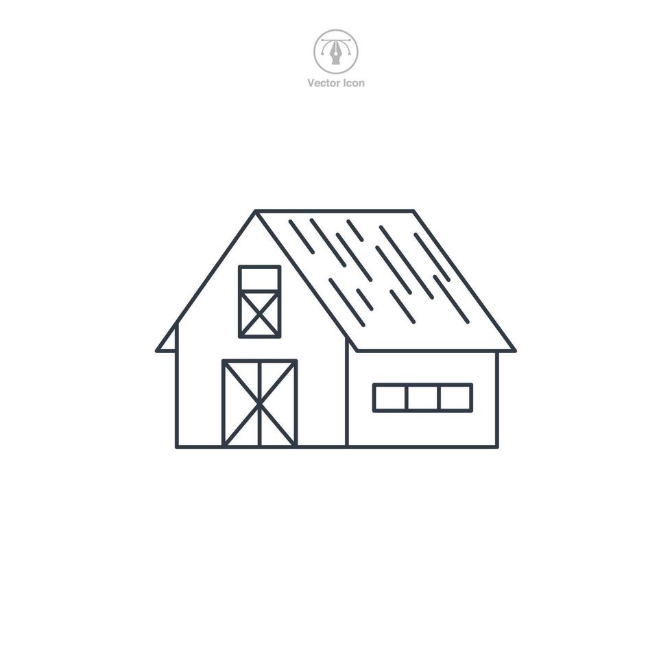 Barn icon symbol illustration isolated on white background vector