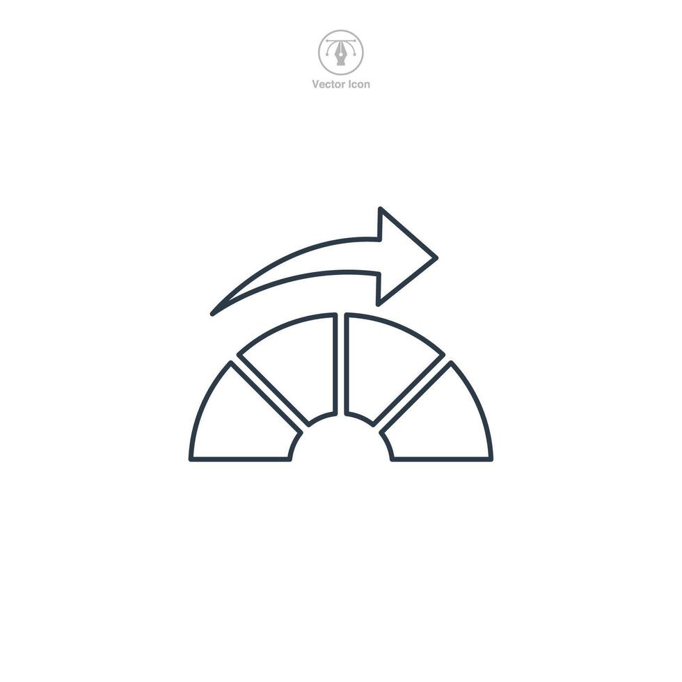 Benchmarking icon symbol illustration isolated on white background vector