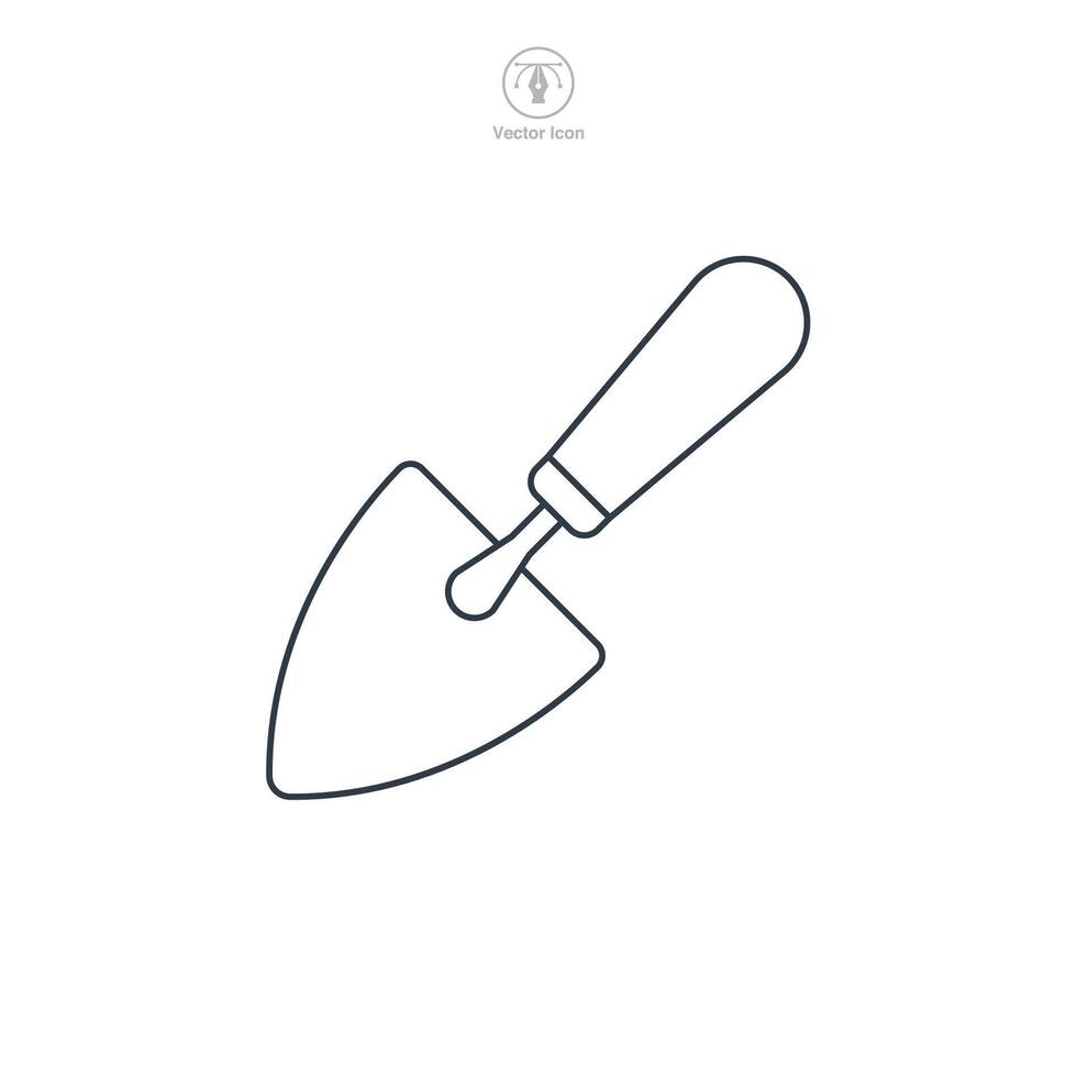 Hand Trowel icon symbol illustration isolated on white background vector