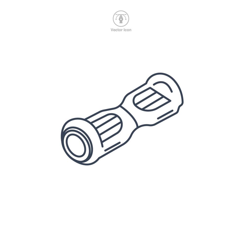 self balancing scooter, hoverboard icon symbol illustration isolated on white background vector