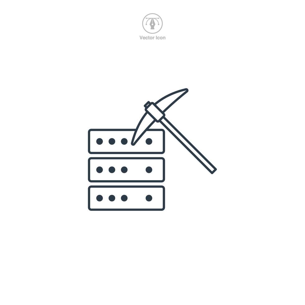 Data mining icon symbol illustration isolated on white background vector