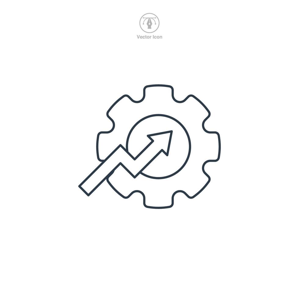 KPI. Key Performance Indicator icon symbol illustration isolated on white background vector