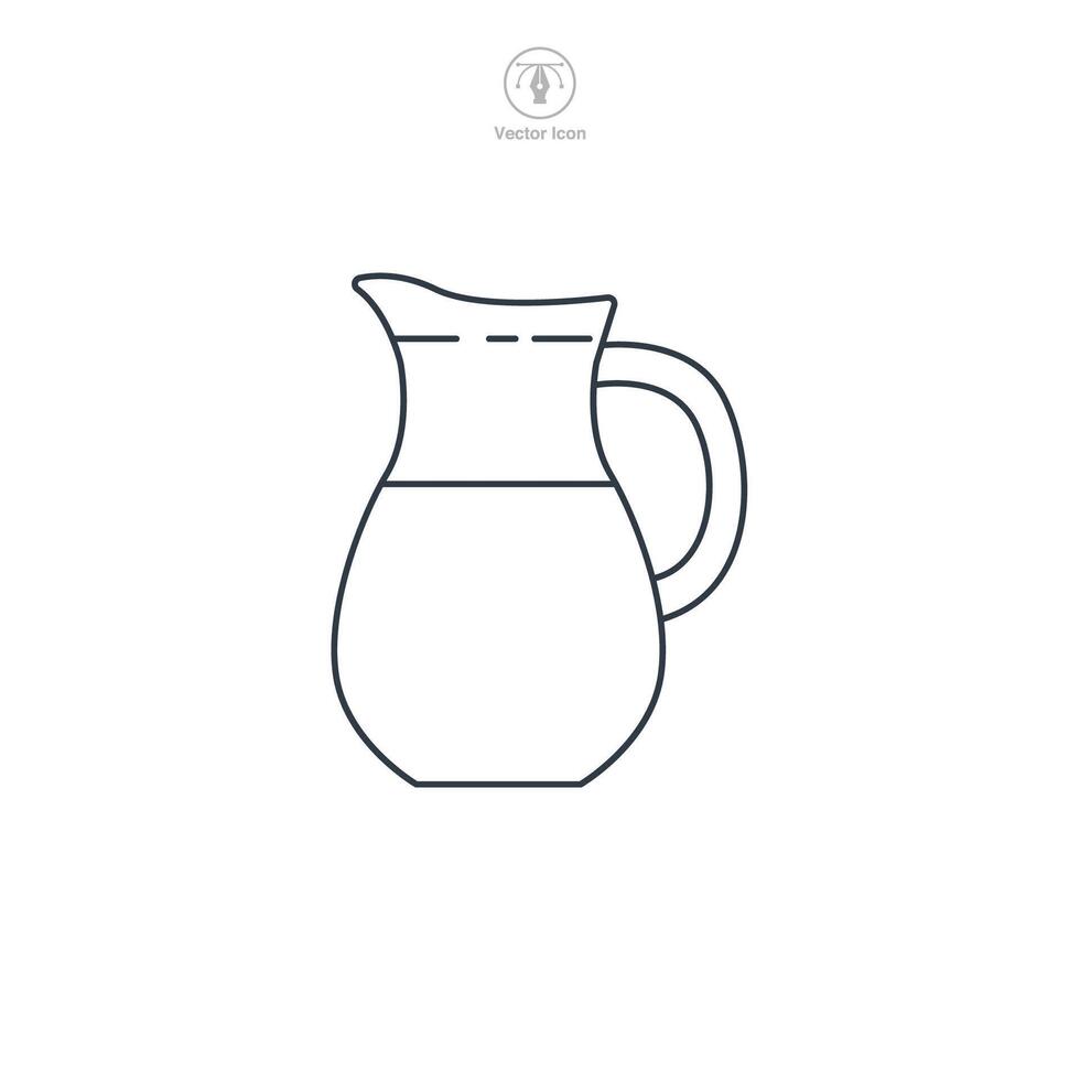Milk Jug icon symbol illustration isolated on white background vector