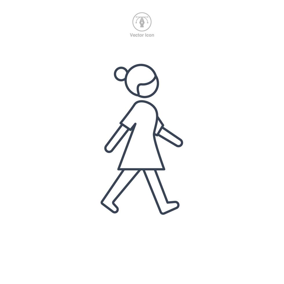 Pedestrian icon symbol illustration isolated on white background vector
