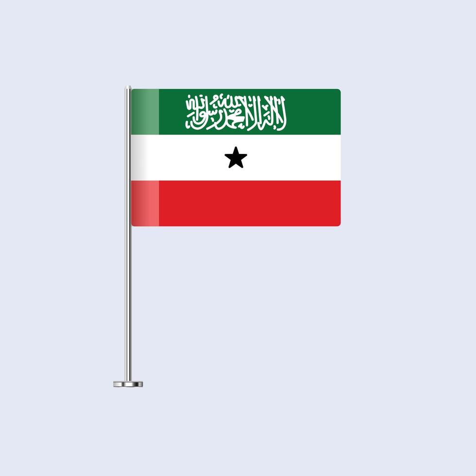Isolated Somaliland Table Flag on Pole, Somaliland Flag Design for Print and Web vector