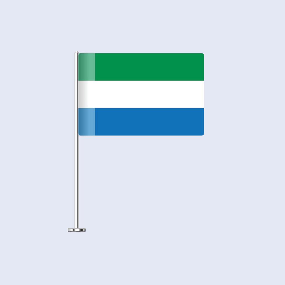 Isolated Galapagos Islands Table Flag on Pole, Galapagos Flag Design for Print and Web vector