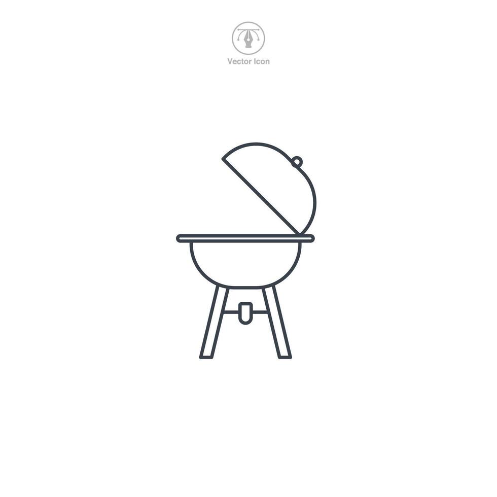 Grill icon theme symbol illustration isolated on white background vector