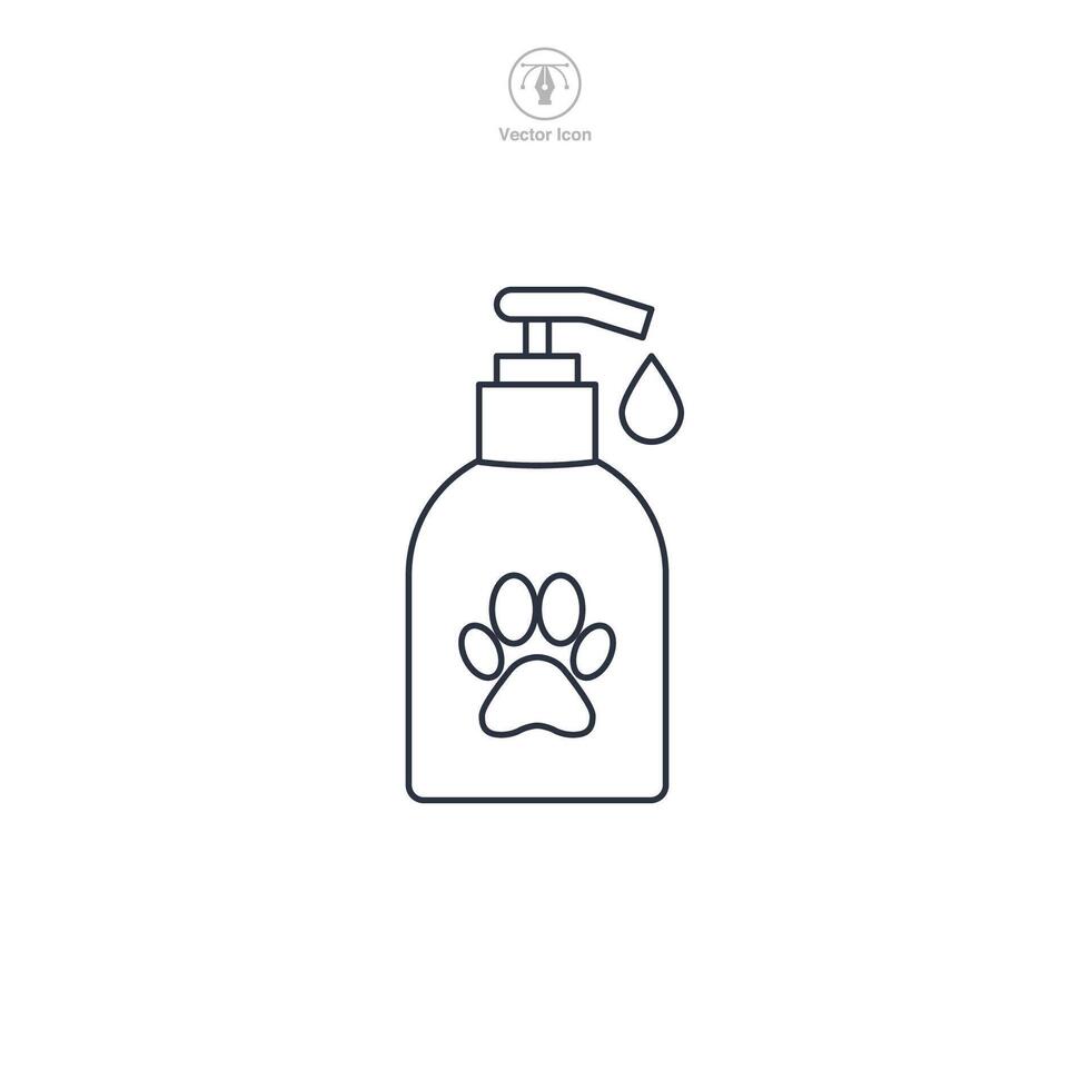 Pet Shampoo icon symbol illustration isolated on white background vector