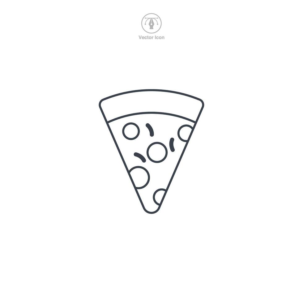 Pizza Slice icon theme symbol illustration isolated on white background vector