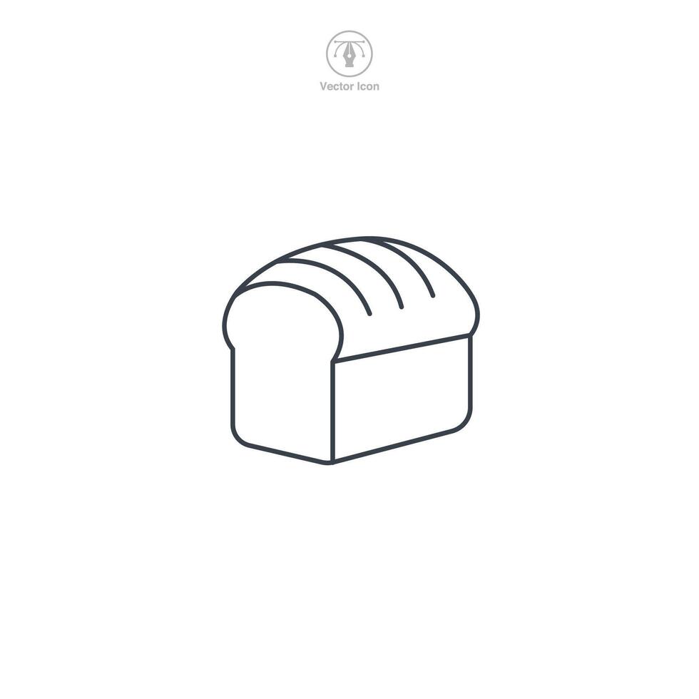 Bread bakery icon theme symbol illustration isolated on white background vector
