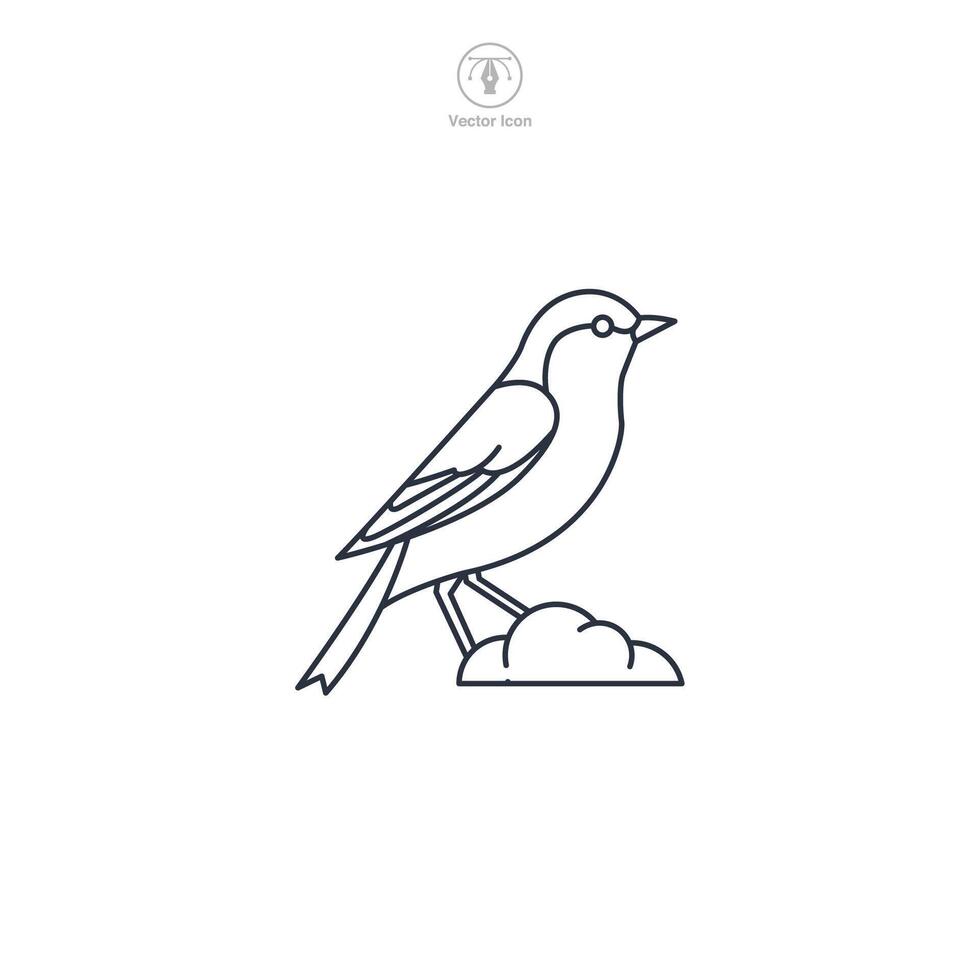 Bird icon symbol illustration isolated on white background vector