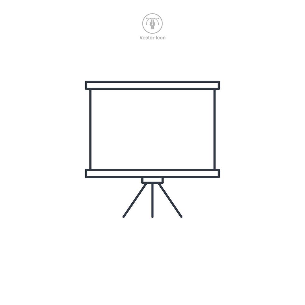 Whiteboard icon symbol illustration isolated on white background vector