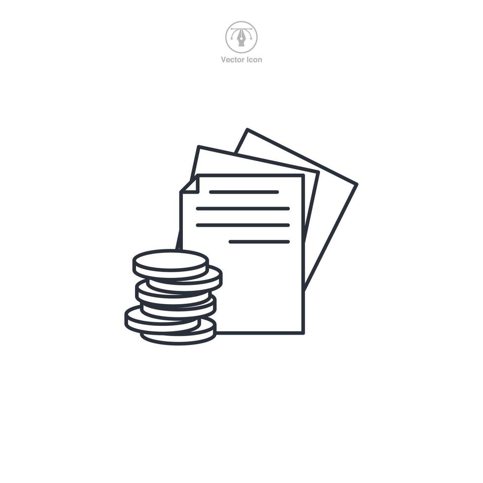 Income statement icon symbol illustration isolated on white background vector