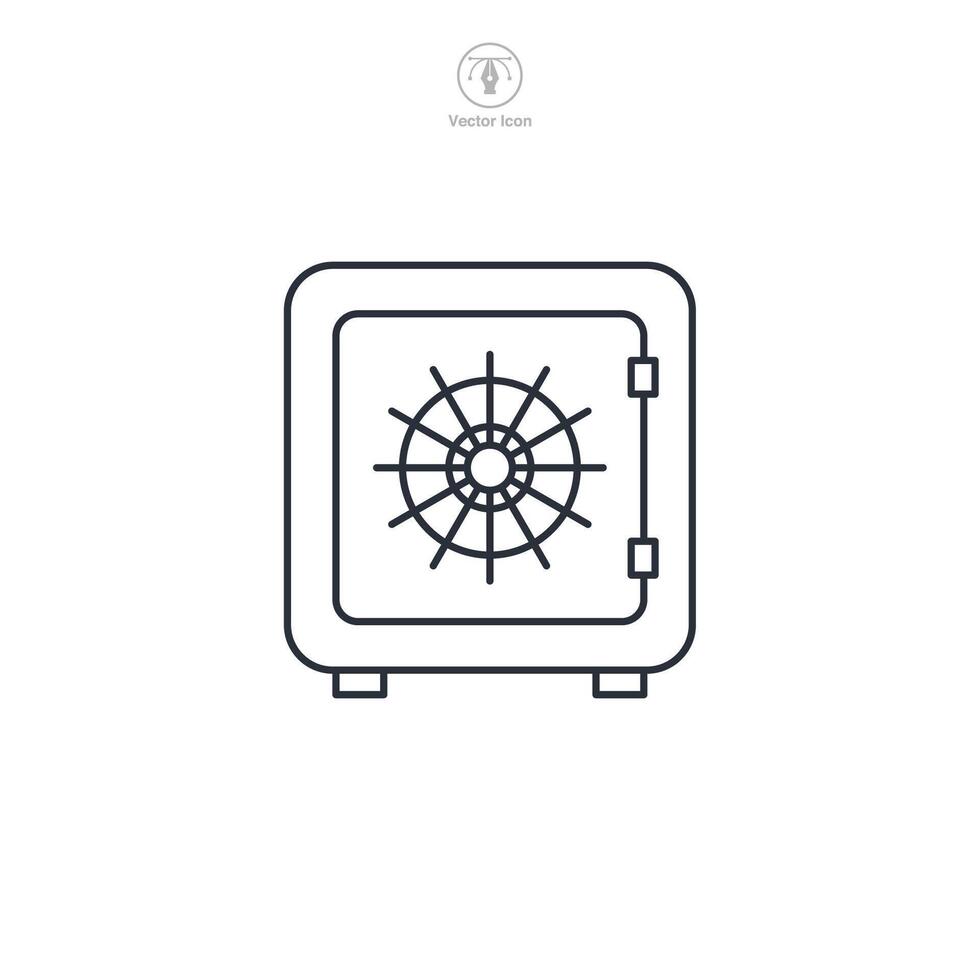 bank Safe icon symbol illustration isolated on white background vector
