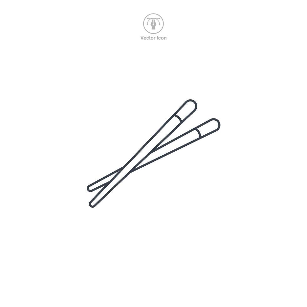 Chopsticks icon theme symbol illustration isolated on white background vector