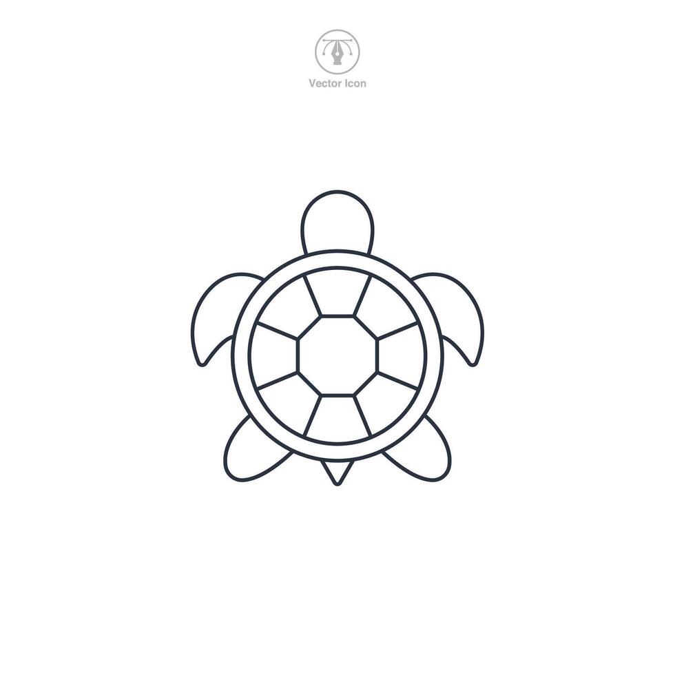 Turtle icon symbol illustration isolated on white background vector
