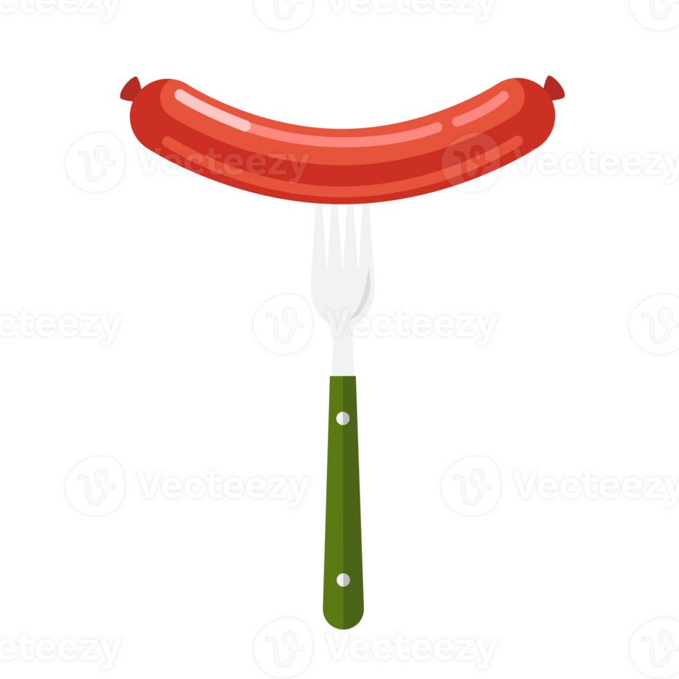 sausage on a fork png