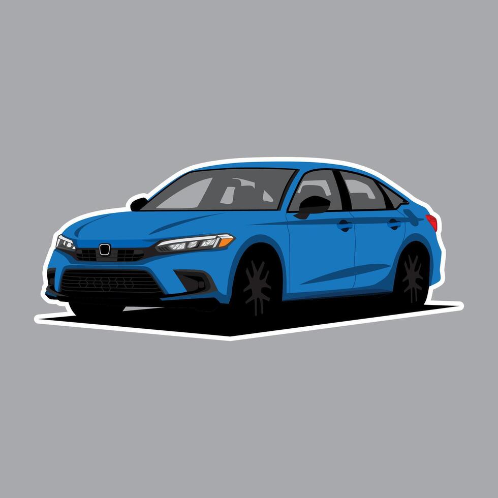 car model sedan ilustration 3d vector