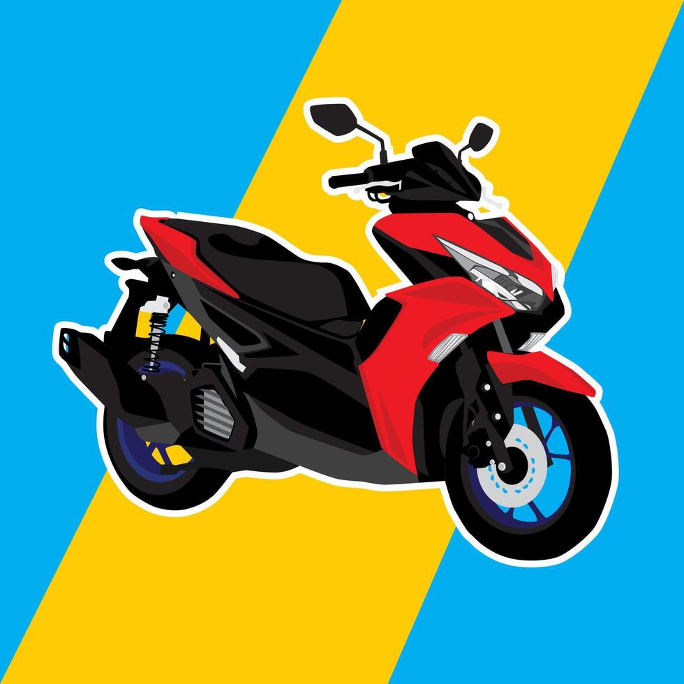 motorcycle scooter model matic ilustration vector
