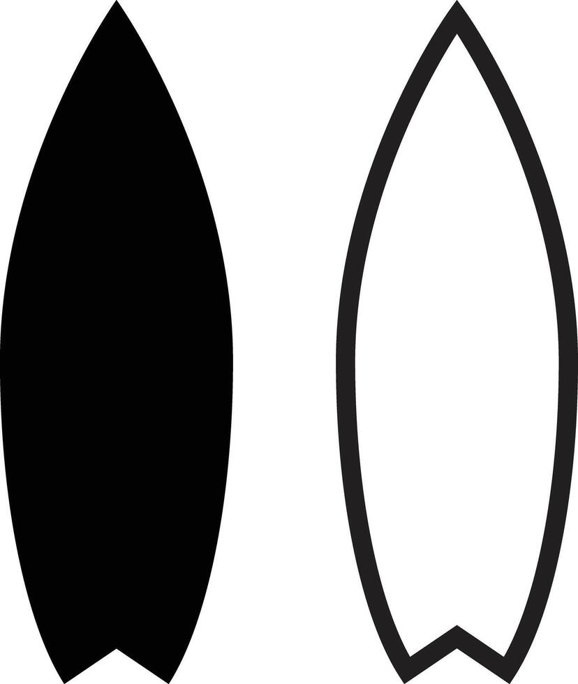 Surfboard icon set isolated on white background . Surfing icon . illustration vector