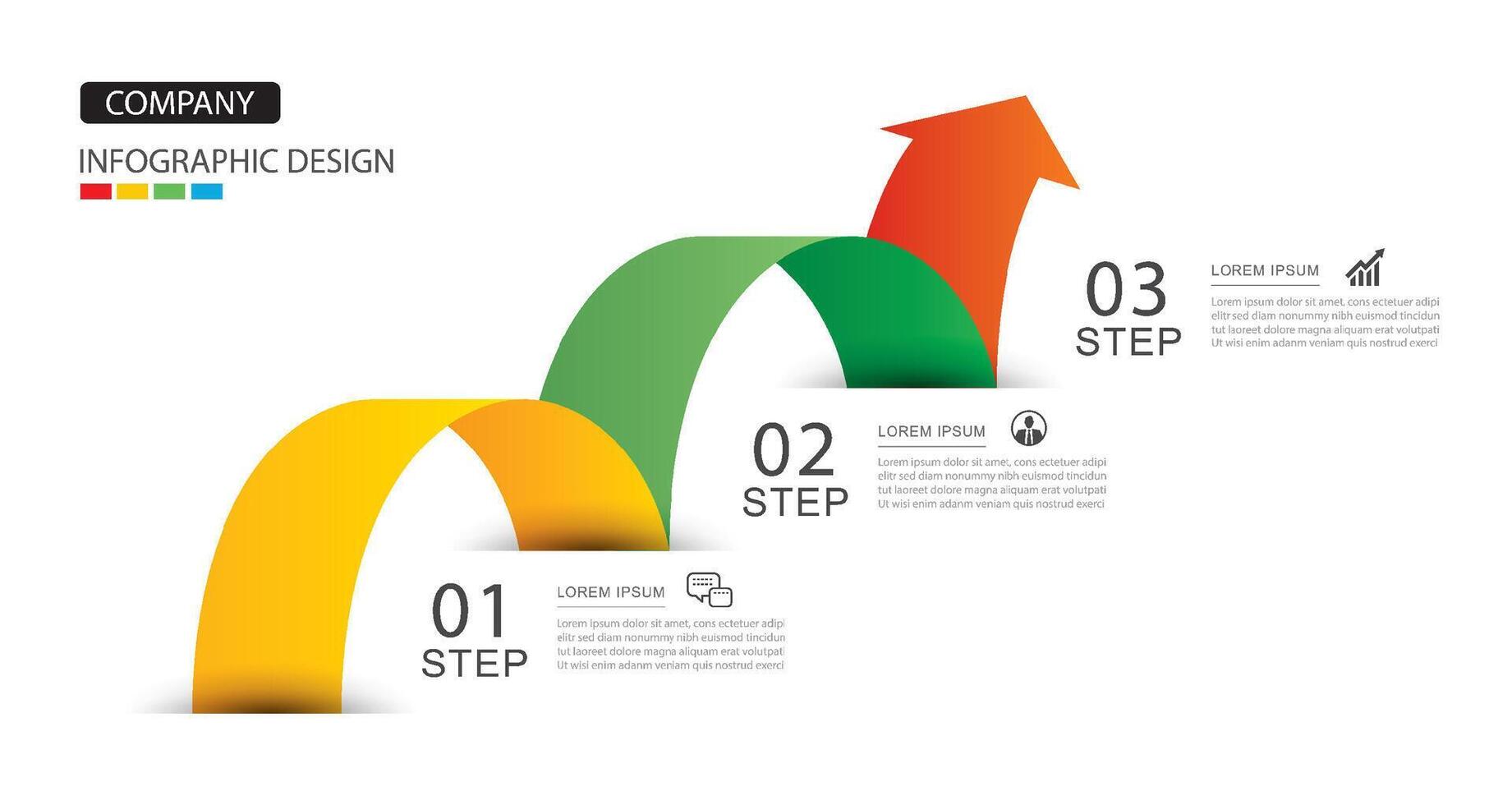 Infographics arrow symbol timeline business steps to success. vector