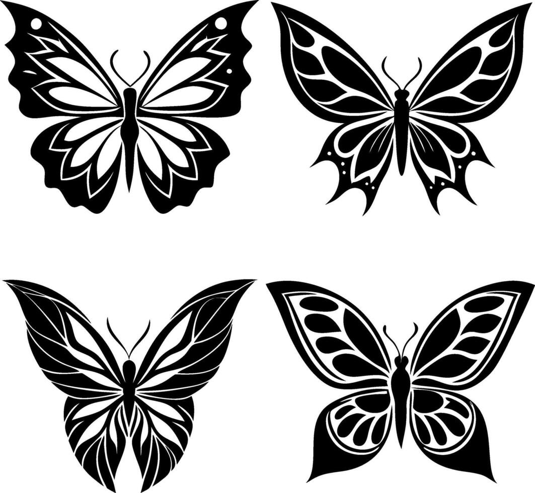 Seraph butterfly flat logo art vector