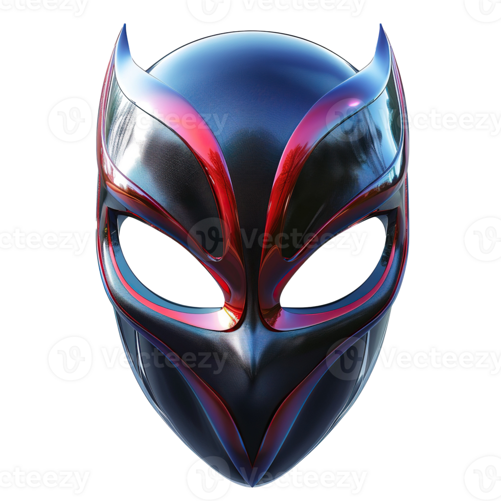 Black and Red Futuristic Mask with Eye Slits png