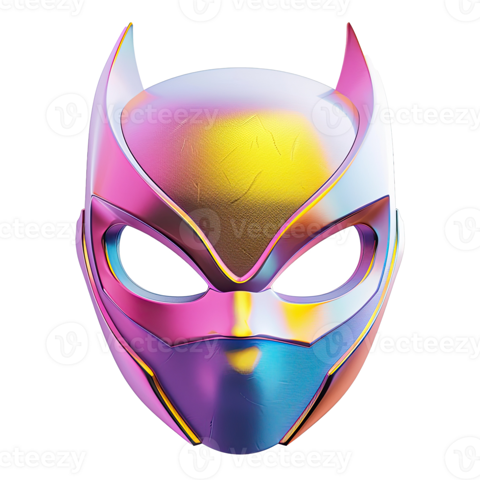 Iridescent Mask with Spiked Ears png