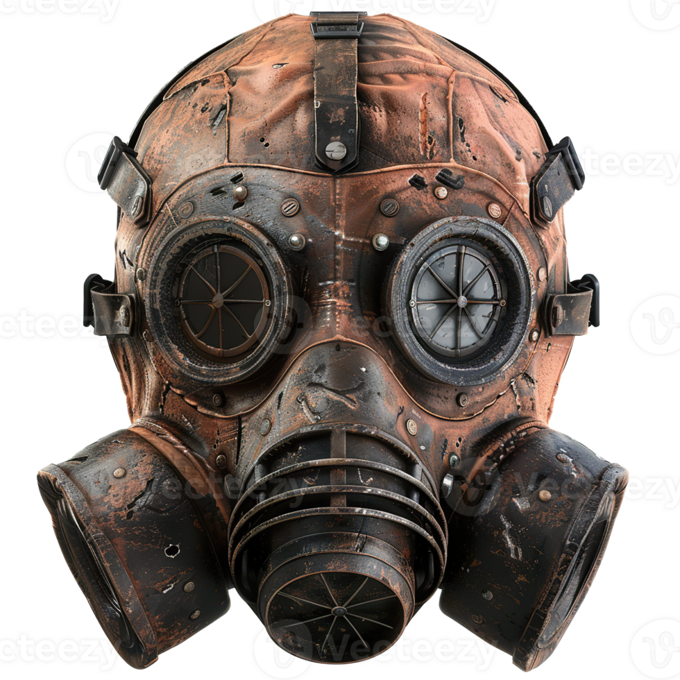 Rusty and Worn Industrial Gas Mask png