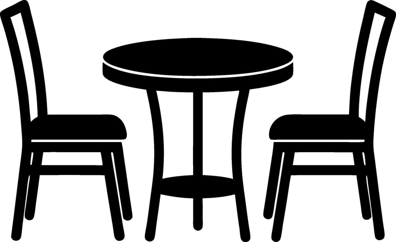 table and chairs icon isolated vector