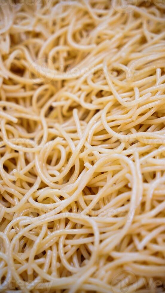Cooked Spaghetti Noodles Close-Up photo