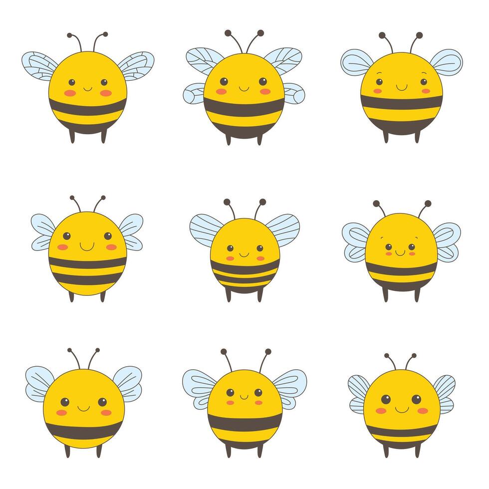 Cute bee clipart design illustration vector