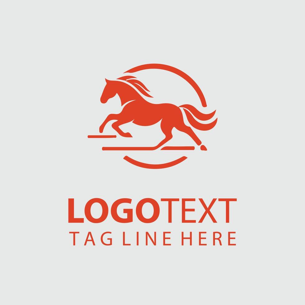 Linear Horse Logo Illustrations vector