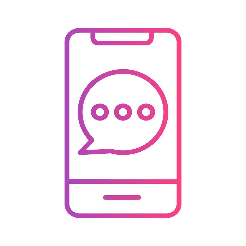 Chat gradient icon. bubble, communication and business symbol. perfect for interfaces, websites, UI and mobile apps. vector