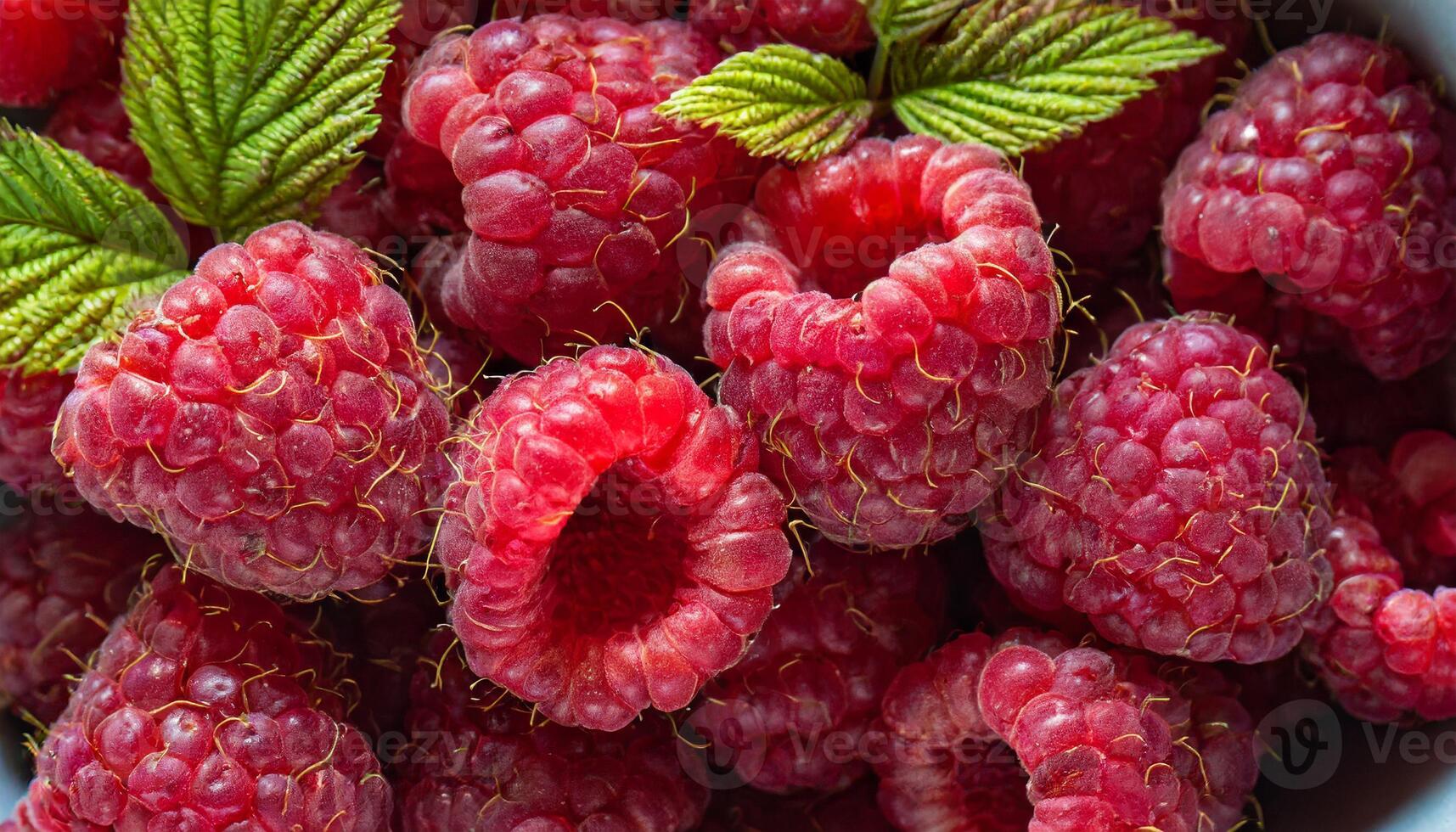 fresh raspberries background close up ,vitamin photo