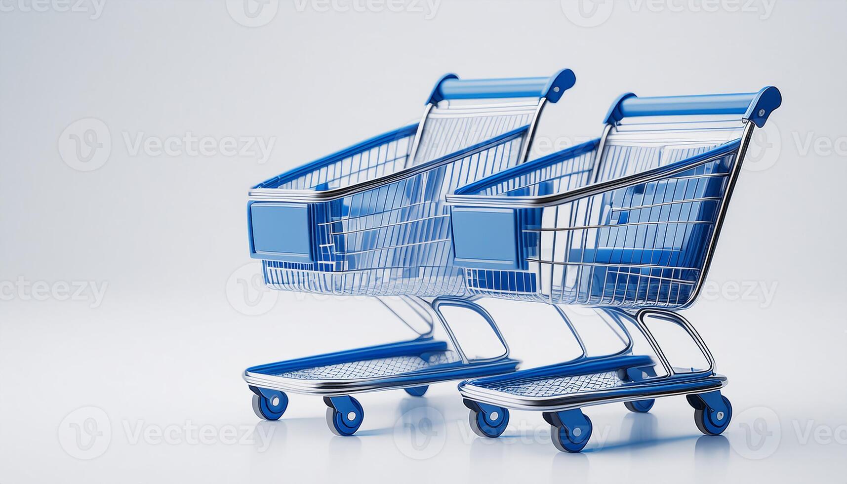 empty shopping cart with copy space photo
