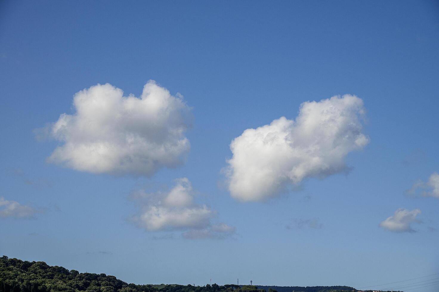 White clouds in the sky photo