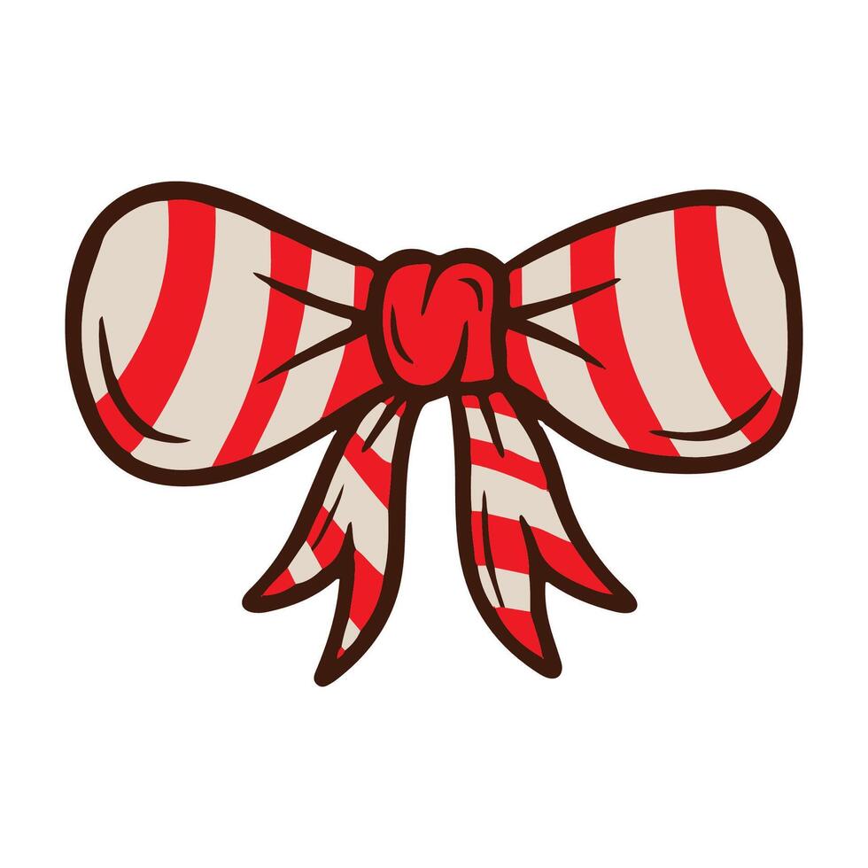 tape christmas element with line art illustration vector