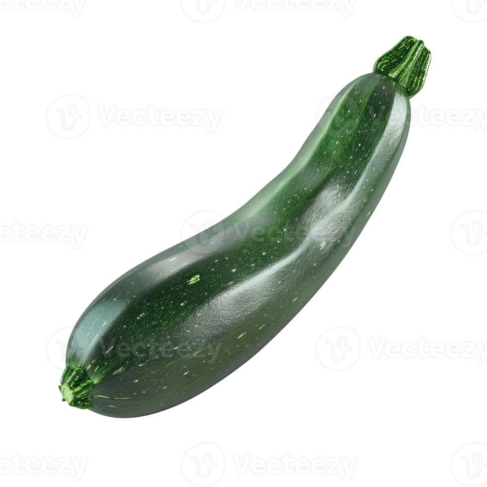 A Single Green Zucchini with Speckled Skin png