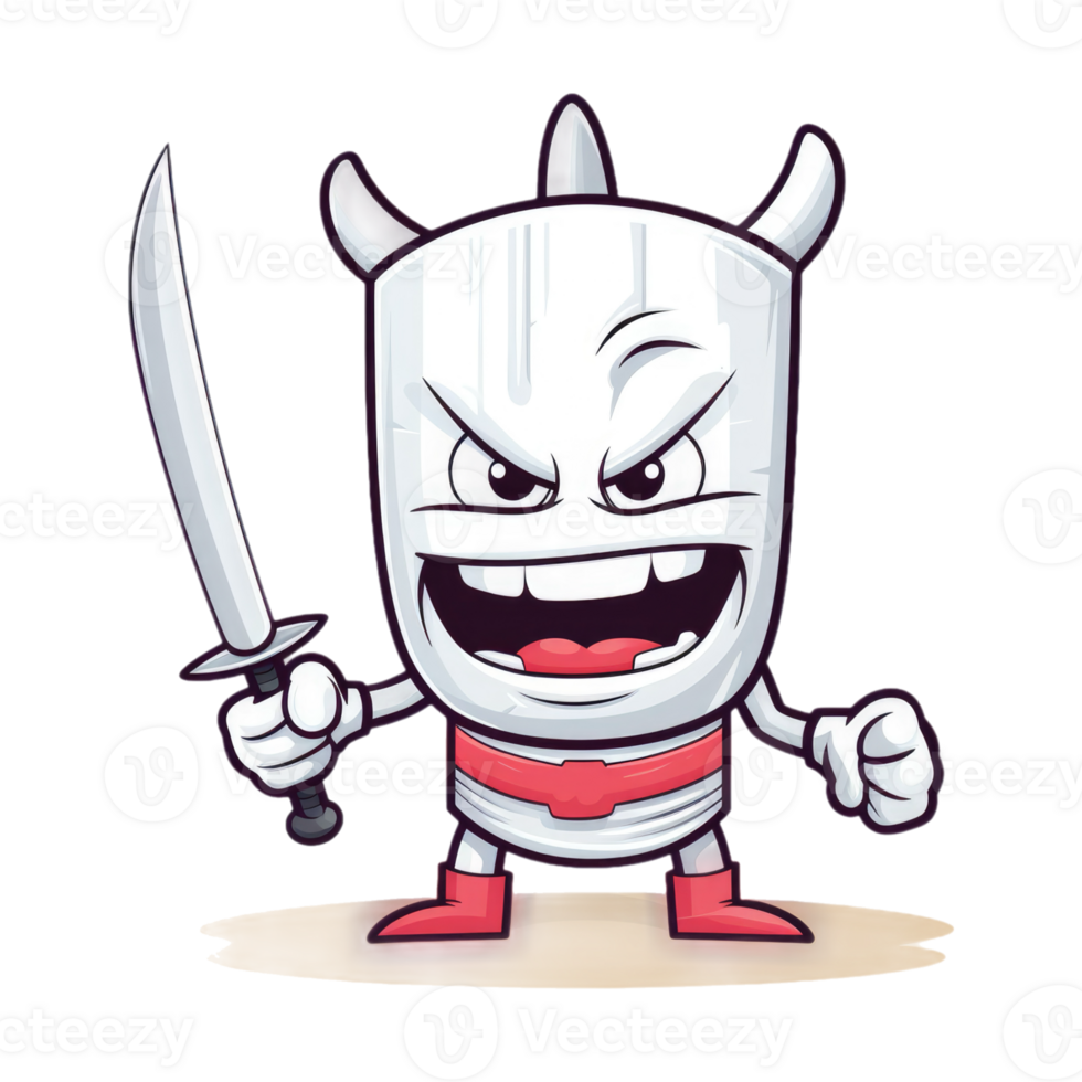 cartoon character of a knight holding a sword png