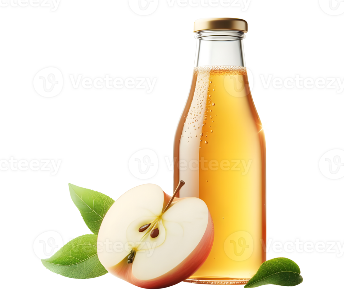 Fresh apple juice bottle apple cider vinegar apple juice healthy apple juice transparent background png